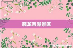 藏龙百瀑景区