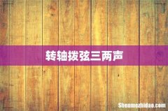 转轴拨弦三两声