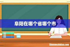 阜阳在哪个省哪个市