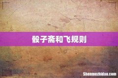 骰子斋和飞规则