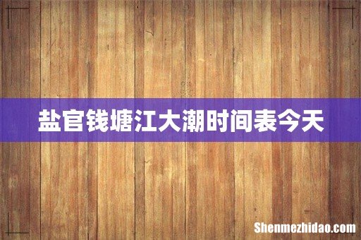 盐官钱塘江大潮时间表今天