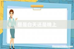 昼是白天还是晚上