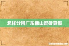怎样分辨广东佛山瓷砖真假