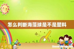 怎么判断海藻球是不是塑料