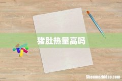 猪肚热量高吗