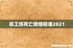 非工伤死亡赔偿标准2021