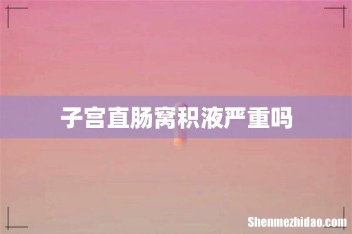 子宫直肠窝积液严重吗