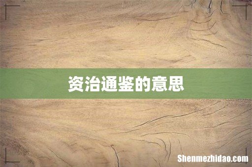 资治通鉴的意思