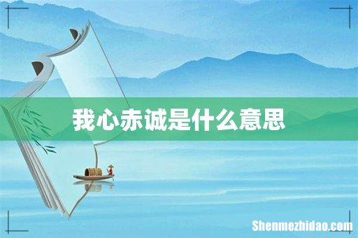我心赤诚是什么意思