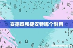 喜德盛和捷安特哪个耐用
