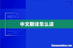 中文翻译怎么读