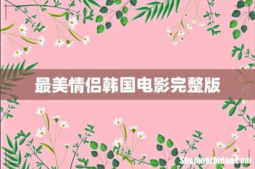 最美情侣韩国电影完整版