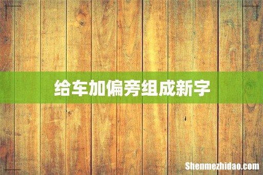 给车加偏旁组成新字