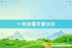 一升水等于多少斤