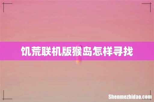 饥荒联机版猴岛怎样寻找