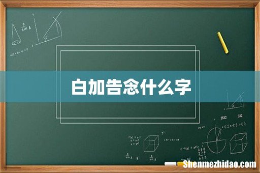 白加告念什么字