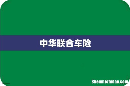 中华联合车险