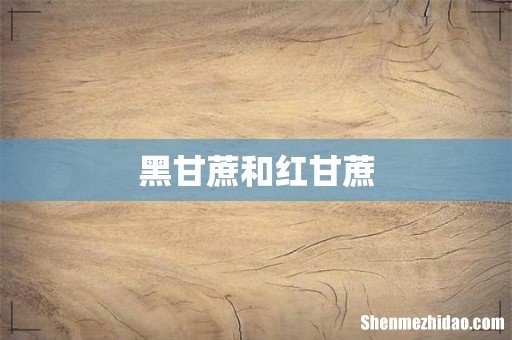 黑甘蔗和红甘蔗