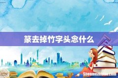 篆去掉竹字头念什么
