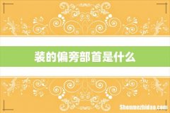 装的偏旁部首是什么