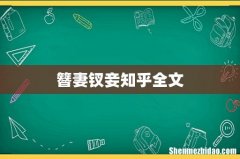 簪妻钗妾知乎全文