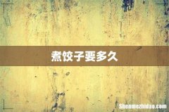 煮饺子要多久