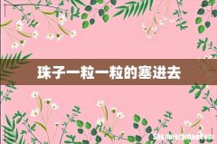 珠子一粒一粒的塞进去