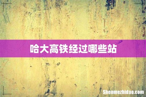 哈大高铁经过哪些站
