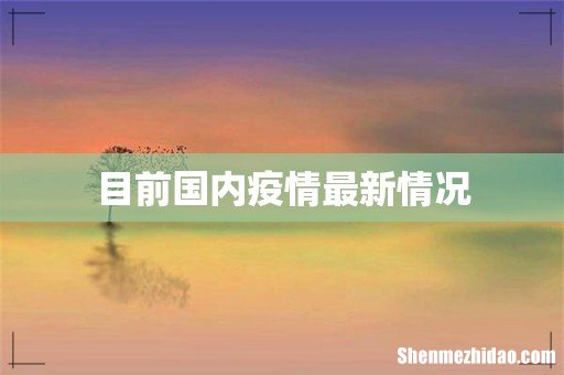 目前国内疫情最新情况
