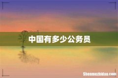 中国有多少公务员