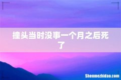 撞头当时没事一个月之后死了