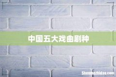 中国五大戏曲剧种