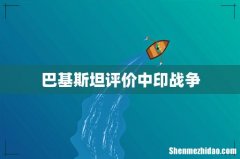 巴基斯坦评价中印战争