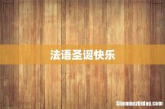 法语圣诞快乐