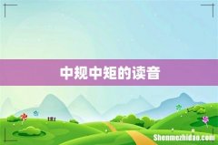 中规中矩的读音