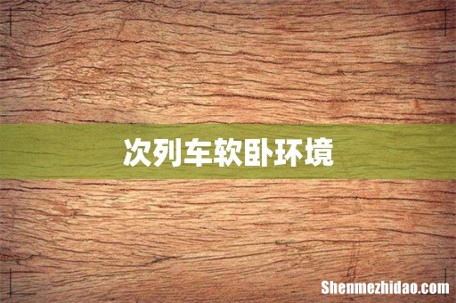 次列车软卧环境