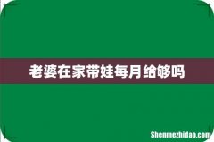 老婆在家带娃每月给够吗