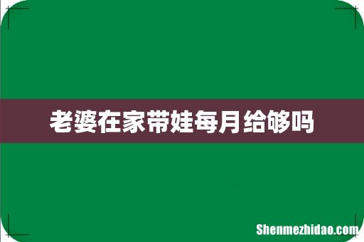 老婆在家带娃每月给够吗