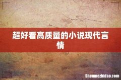 超好看高质量的小说现代言情