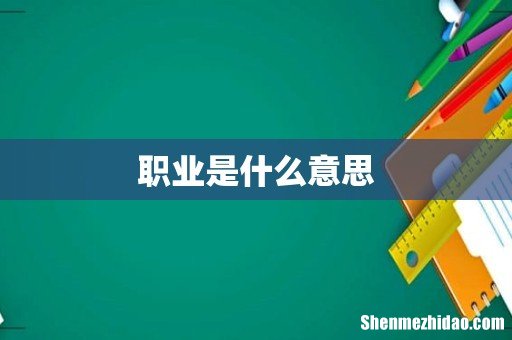 职业是什么意思