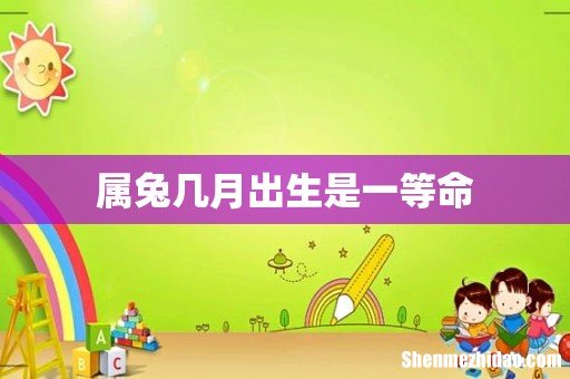 属兔几月出生是一等命