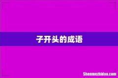 子开头的成语
