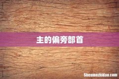 主的偏旁部首
