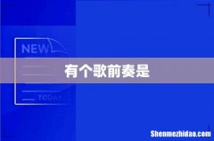 有个歌前奏是