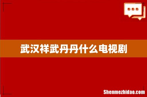 武汉祥武丹丹什么电视剧