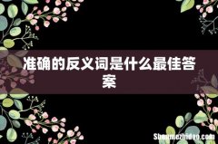 准确的反义词是什么最佳答案