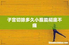 子宫切除多久小腹能彻底不痛