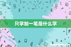只字加一笔是什么字
