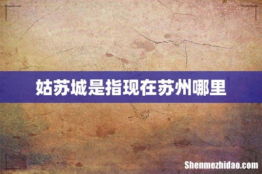 姑苏城是指现在苏州哪里