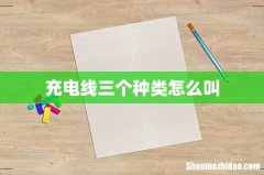 充电线三个种类怎么叫